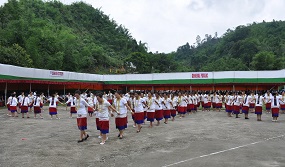 Ladies performing ‘Daminda’ dance during Dree Festival celebration at Dree Festival Ground, Itanagar on 5th July 2015